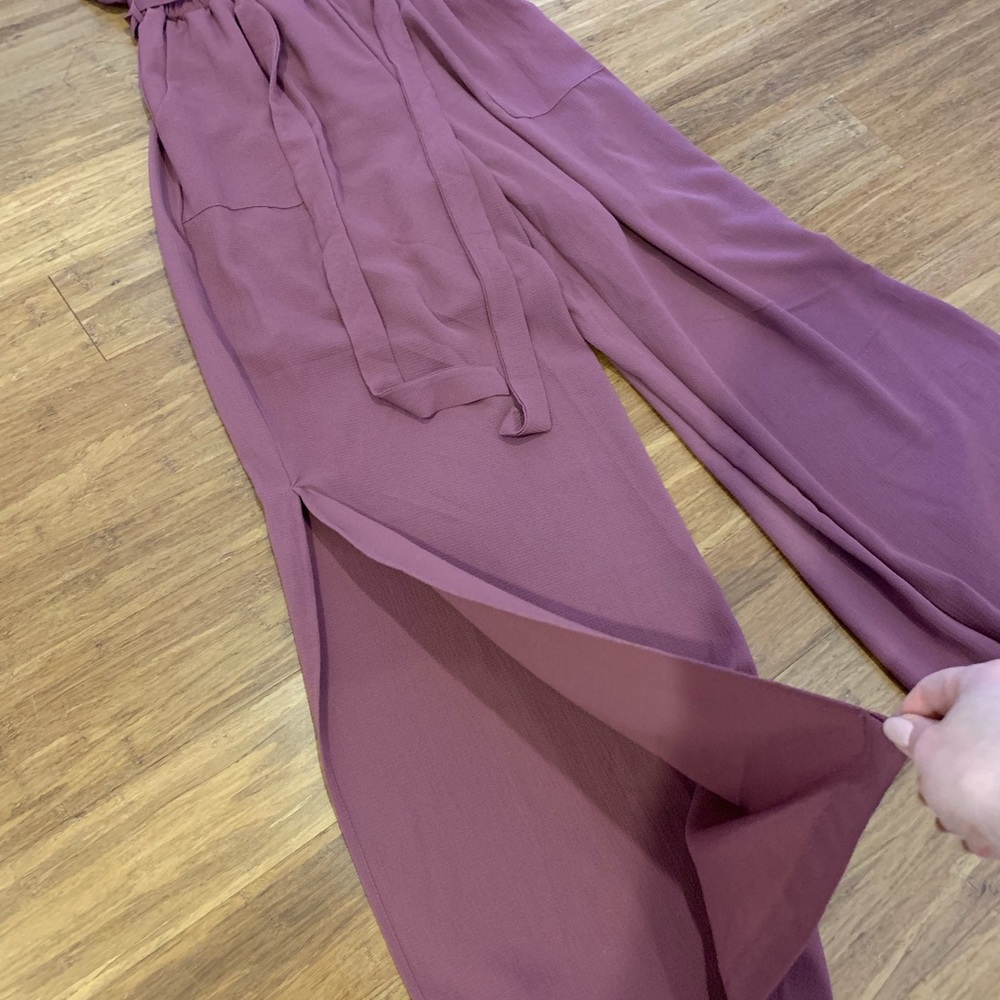 Side Split Jumpsuit with Low Back - Picture 4 of 8